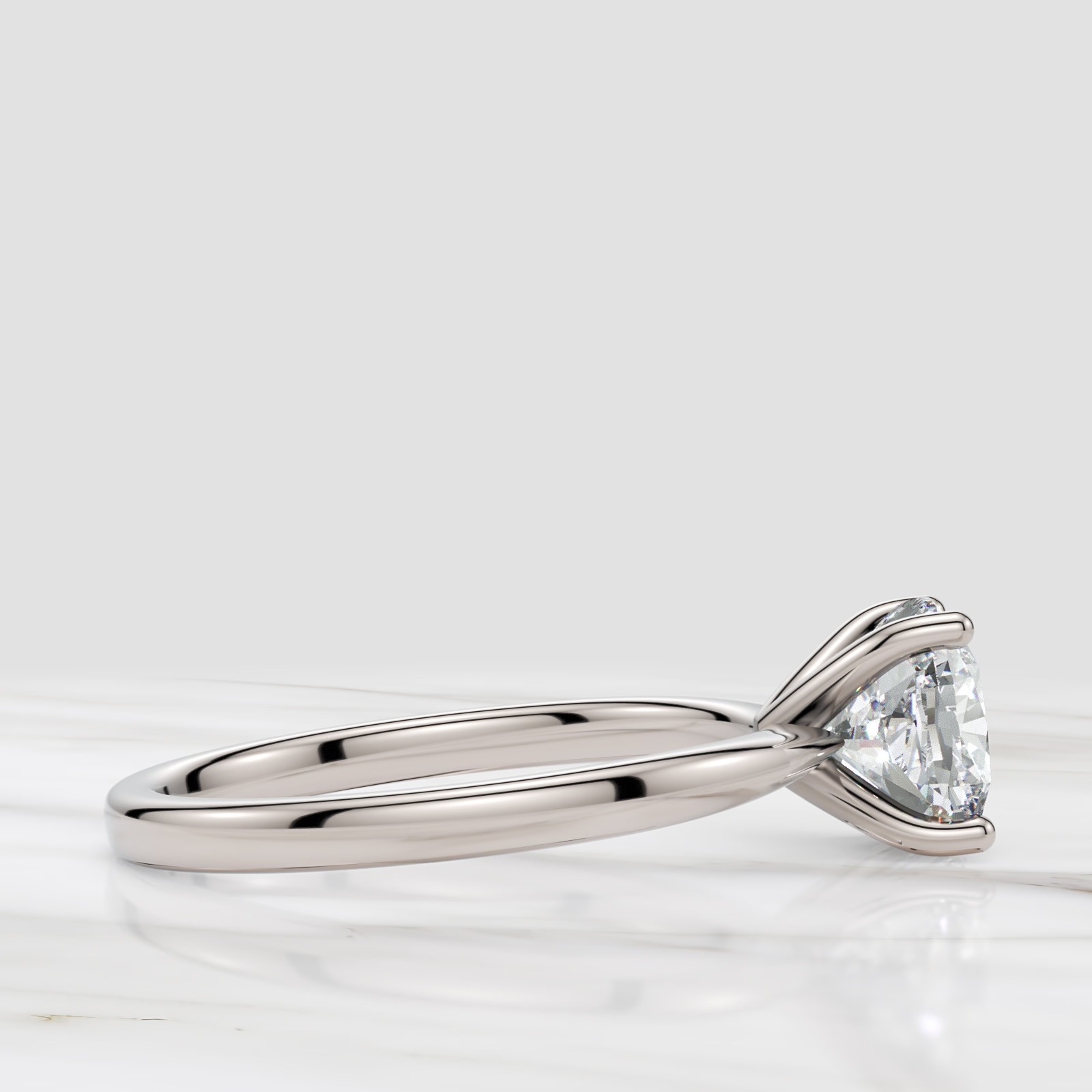 cushion cut lab diamond engagement ring