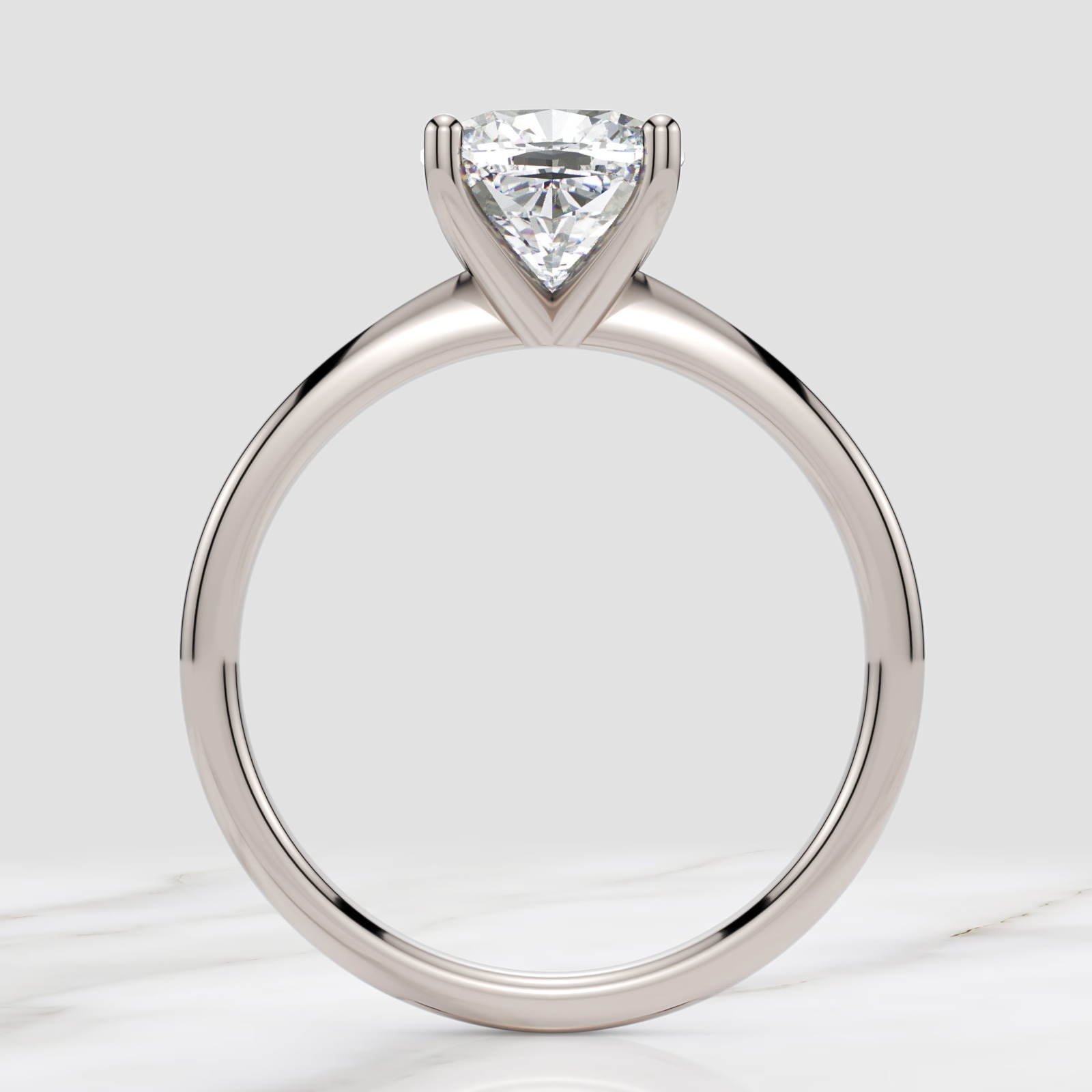 cushion cut lab diamond engagement ring